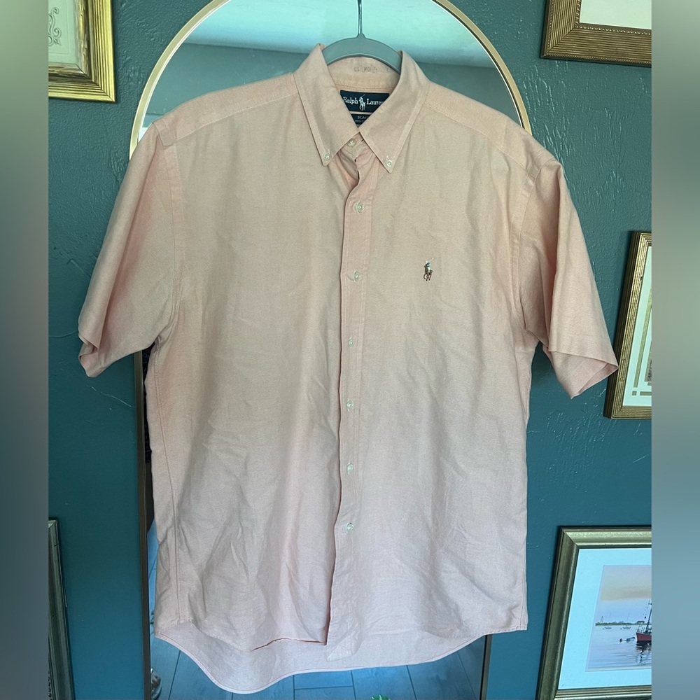 Ralph Lauren Classic Blake Short Sleeve Shirt! 100% Cotton Size M